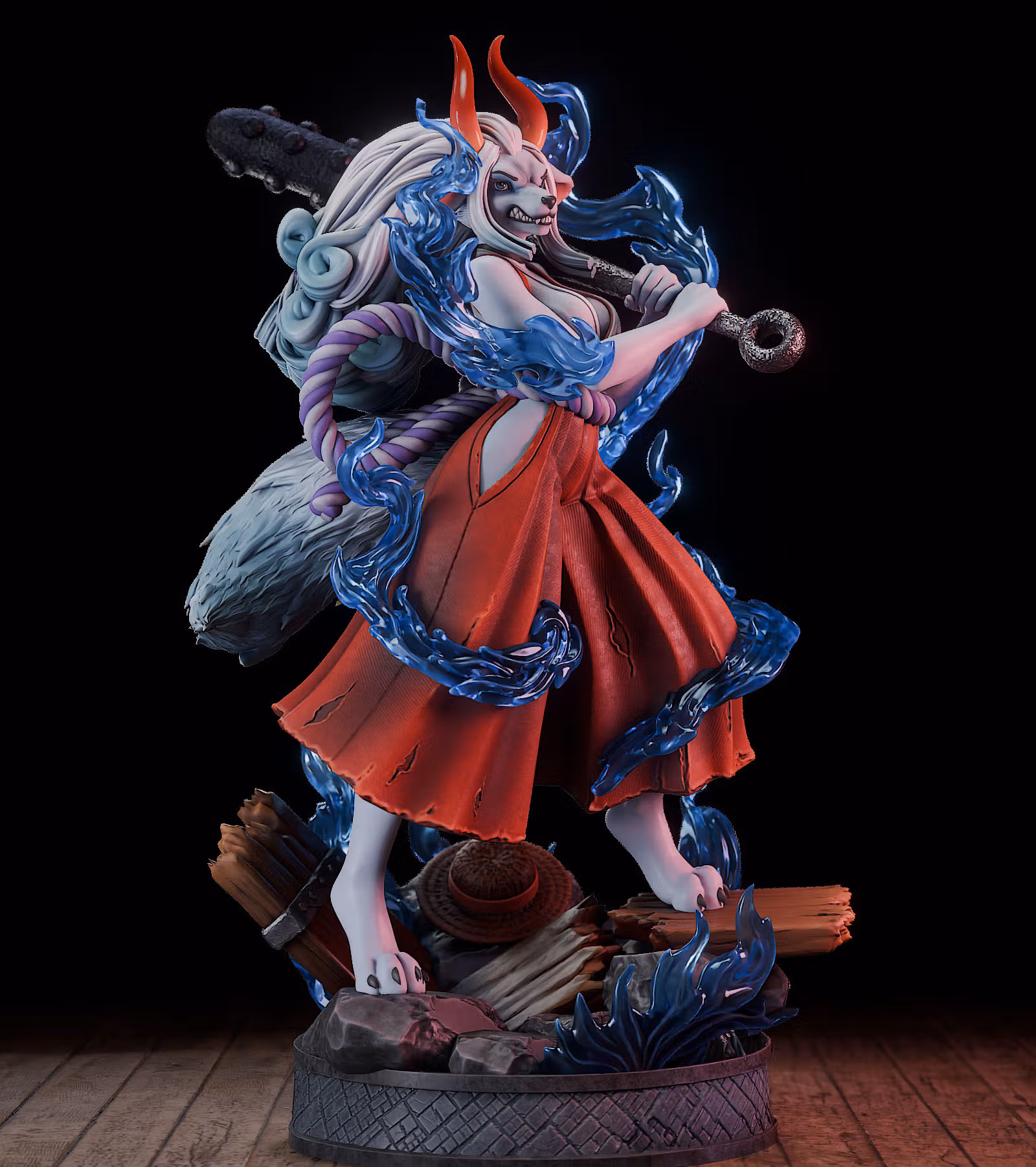 Yamato Furry Statue | One Piece Fan Art by Anyonensfw SFW,NSFW,Futa 3d printed statue,3d printed,nsfw statue,3d printed figure,Yamato statue,One Piece statue,furry statue,futa statue,futa figurines,futanari figurines,futanari statue