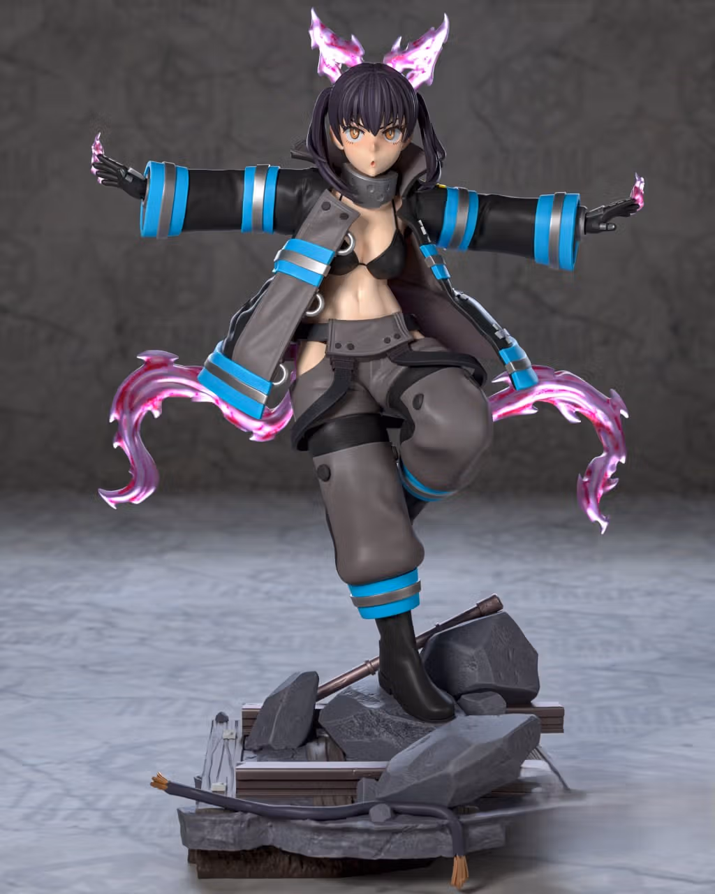 Tamaki Kotatsu Statue | Fire Force Fan Art by Azerama SFW,NSFW 3d printed,3d printed statue,nsfw statue,Tamaki Kotatsu statue,Fire Force statue