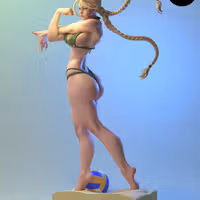 Cammy Bikini Statue | Street Fighter Fan Art by E.S Monster SFW,NSFW 3d printed,3d printed statue,nsfw statue,3d printed figure,Cammy Bikini statue,Street Fighter statue