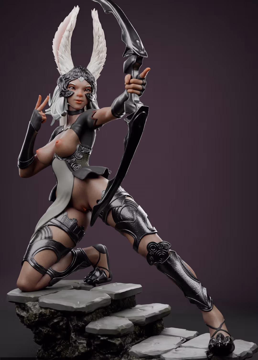 Fran Statue | Final Fantasy Fan Art by Anyonensfw SFW,NSFW,Futa 3d printed,3d printed statue,nsfw statue,futa statue,furry statue,Fran Statue,Final Fantasy Statue,futa figurines,futanari figurines,futanari statue