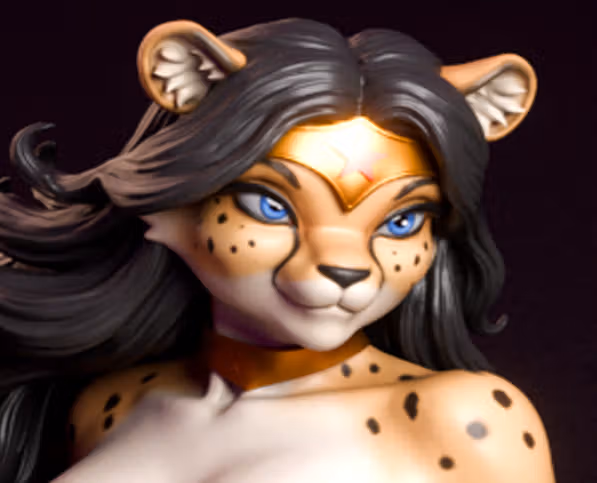 Estatua Anthro Wonder Woman Furry | DC Fan Art por mowmaw SFW 3d printed,3d printed statue,Wonder Woman statue,DC statue,furry statue