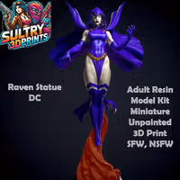 Raven Statue | DC Fanart von Yan-H SFW,NSFW 3d printed statue,3d printed,nsfw statue,3d printed figure,Raven statue,Teen Titans statue
