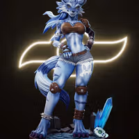 WereGarurumon Statue | Digion Fan Art by PEACHFIGURE SFW,NSFW 3d printed,3d printed statue,WereGarurumon statue,Digion statue,nsfw statue,furry statue