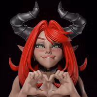 Ruby Succubus Statue | DnD Fanart von Digital Dark NSFW,Futa 3d printed statue,3d printed,nsfw statue,futa statue,futa figurines,futanari figurines,futanari statue,3d printed figure,Ruby Succubus Statue,dnd statue