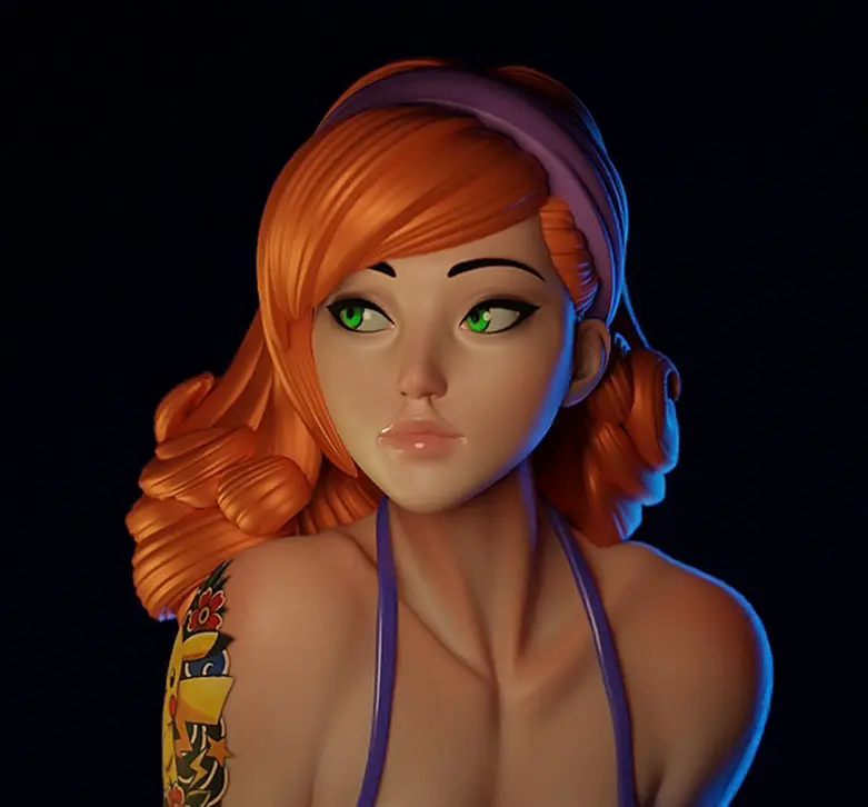 Figura Daphne | Scooby-Doo Fanart autorstwa E.S Monster SFW,NSFW 3d printed statue,3d printed,nsfw statue,3d printed figure,Daphne Statue,Scooby-Doo Statue