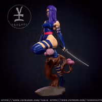 Psylocke Statue | X-Man Fanart von Yan-H SFW,NSFW 3d printed,3d printed statue,nsfw statue,3d printed figure,Psylocke statue,X-Man statue
