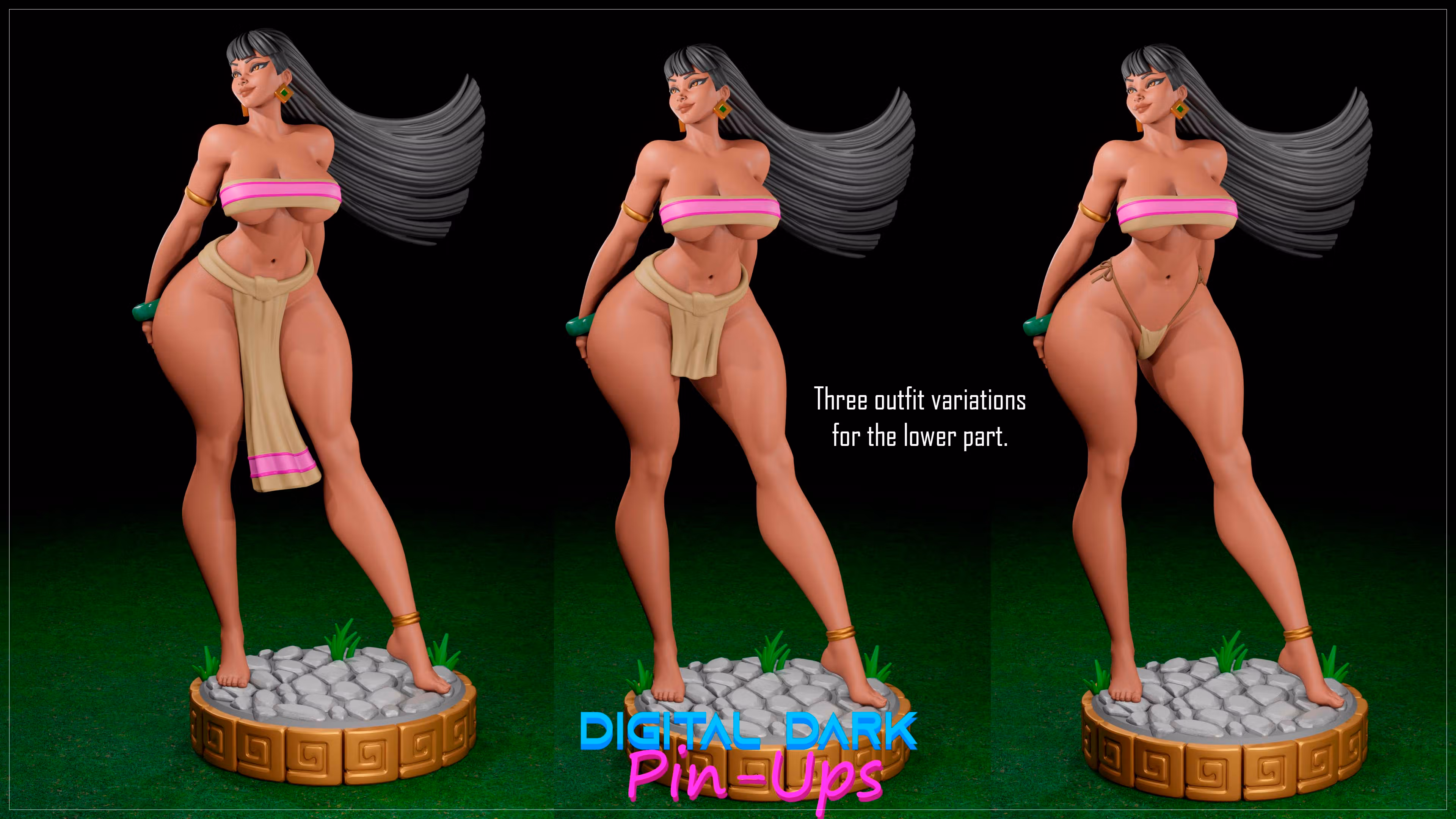 Statue de Chel | La Route d’El Dorado Fan art par Digital Dark SFW,NSFW,Futa 3d printed statue,3d printed,nsfw statue,futa statue,3d printed figure,Chel Statue,The Road to Eldorado,futa figurines,futanari figurines,futanari statue