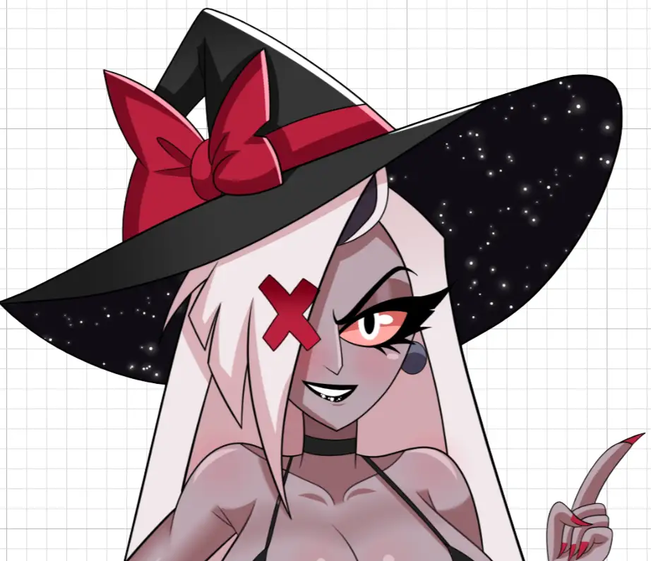 Witch Vaggie Sticker | Hazbin Hotel Vinyl Sticker SFW,NSFW,Futa Hazbin Hotel sticker,nsfw sticker,Vaggie stickers,futa sticker,futanari sticker