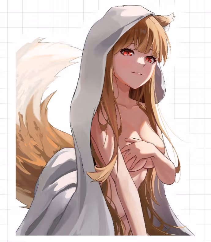 Holo SFW Sticker | Spice and Wolf Vinyl Sticker SFW furry sticker,Holo sticker,spice and wolf ,sfw sticker,stickers