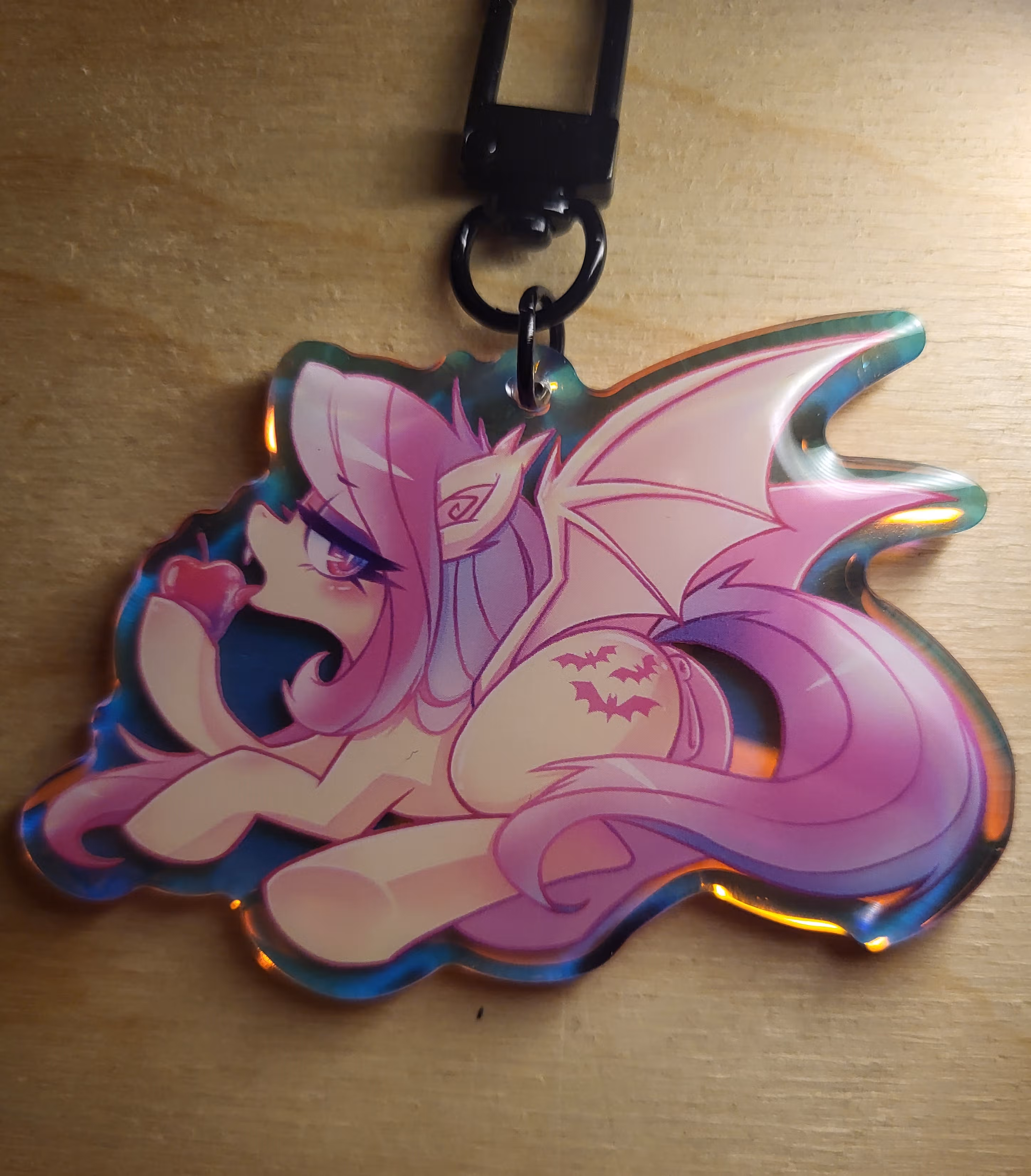 Flutterbat NSFW Keychain | My Little Pony Acrylic Keychain NSFW My Little Pony,Flutterbat Keychain,furry keychain,nsfw keychain