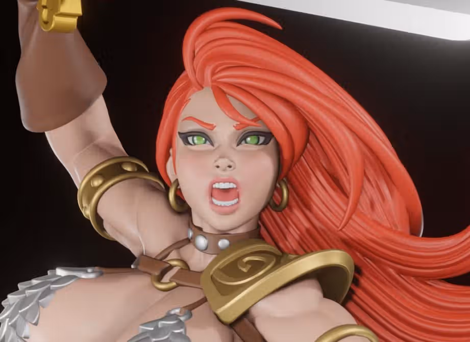 Red Sonja Statue | Marvel Fan Art by Digital Dark SFW,NSFW,Futa futa statue,3d printed,nsfw statue,Red Sonja Statue,3d printed figure,Marvel Statue,futa figurines,futanari figurines,futanari statue