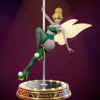 Estatua Tinker Bell Poledance | Peter Pan Fan art por Azaak3d SFW 3d printed statue,3d printed,sfw statue,Tinker Bell statue,Peter Pan Statue