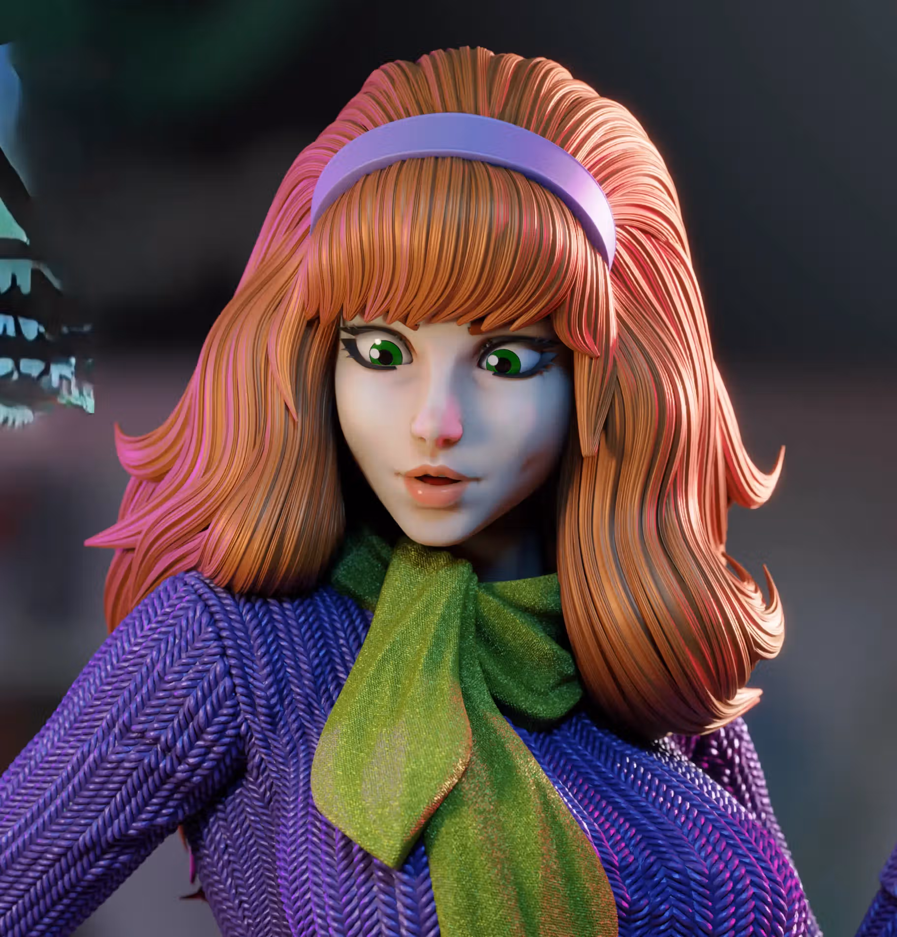 Daphne Blake Statue | Scooby-Doo Fan Art by 3Dmoonn SFW,NSFW 3d printed,3d printed statue,Daphne Blake Statue,Scooby-Doo statue,nsfw statue