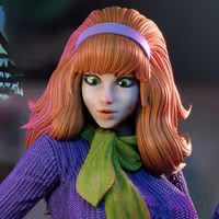 Daphne Blake Statue | Scooby-Doo Fan Art by 3Dmoonn SFW,NSFW 3d printed,3d printed statue,Daphne Blake Statue,Scooby-Doo statue,nsfw statue