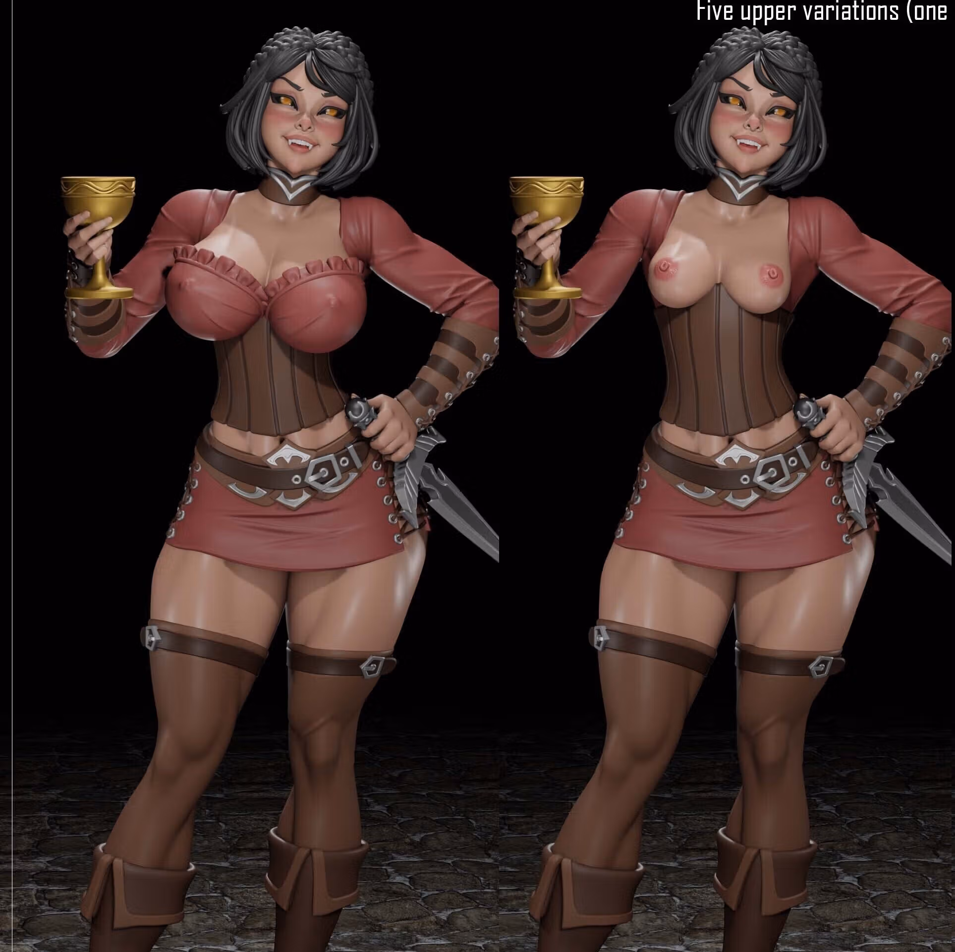 Serana Vampire Statue | DnD Fan Art by Digital Dark SFW,NSFW,Futa 3d printed statue,3d printed,nsfw statue,futa statue,futa figurines,futanari figurines,futanari statue,3d printed figure,Serana Vampire Statue,dnd statue