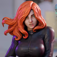 Black Widow Statue | Marvel Fan Art by 3Dmoonn SFW 3d printed,3d printed statue,Black Widow Statue,Marvel statue