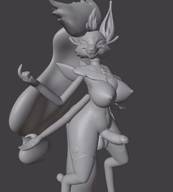 Beelzebub Furry Statue | Helluva Boss Fan Art by Nonotoys SFW,NSFW,Futa 3d printed statue,3d printed,futa statue,futa figurines,futanari figurines,futanari statue,nsfw statue,Beelzebub statue,furry statue,Helluva Boss