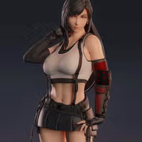 Tifa Lockhart Statue | Final Fantasy Fan Art by Abe3D SFW,NSFW 3d printed statue,nsfw statue,Tifa Lockhart Statue ,3d printed figure,3d printed,Final Fantasy Statue