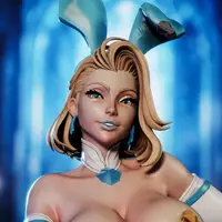 Figura Emma Frost Bunny Suit | Marvel Rivals Fanart autorstwa PEACHFIGURE SFW,NSFW 3d printed statue,3d printed,nsfw statue,3d printed figure,Emma Frost statue,marvel statue