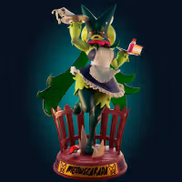 Statua Meowscarada Maid | Pokemon Fan art di Officer Rhu SFW,NSFW,Futa 3d printed,Meowscarada Maid statue,futa statue,pokemon statue,furry statue,nsfw statue,futa figurines,futanari figurines,futanari statue
