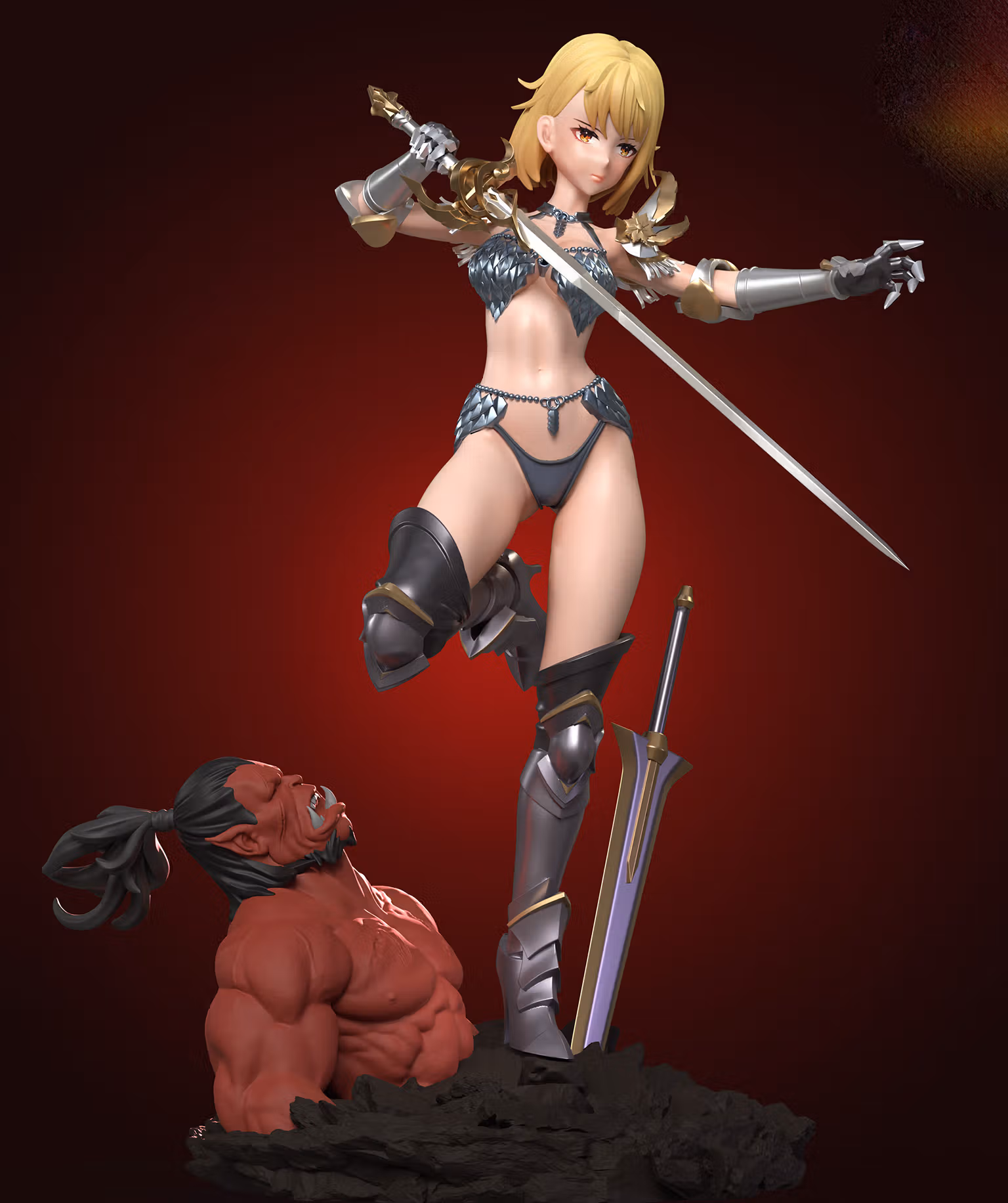 Cha Hae-In Statue | Solo Leveling Fanart von CW Studios SFW,NSFW 3d printed statue,Cha Hae-In statue,3d printed,Solo Leveling Statue,3d printed figure,nsfw statue