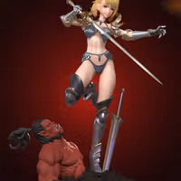 Cha Hae-In Statue | Solo Leveling Fanart von CW Studios SFW,NSFW 3d printed statue,Cha Hae-In statue,3d printed,Solo Leveling Statue,3d printed figure,nsfw statue