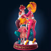 Statua Princess Peach, Daisy, Rosalina Diorama | Super Mario Fan art di Officer Rhu SFW,NSFW,Futa 3d printed,Princess Peach statue,futa statue,Super Mario statue,furry statue,nsfw statue,futa figurines,futanari figurines,futanari statue,Princess Daisy statue,Princess Rosalina statue