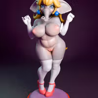 Figura Elephant Princess Peach Furry | Super Mario fanart autorstwa mowmaw NSFW,Futa 3d printed,Princess Peach statue,futa statue,Super Mario statue,furry statue,nsfw statue,futa figurines,futanari figurines,futanari statue