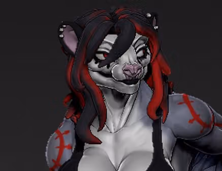 Opossum E-Girl Furry Statue | Original Fan Art by MorganMorningstar NSFW,Futa 3d printed statue,3d printed,3d printed figure,Opossum E-Girl Statue,Original Statue,futa statue,futa figurines,futanari figurines,futanari statue,nsfw statue,furry statue
