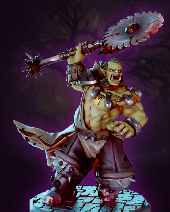 Apocalypse Orc Targ Miniature | DnD Fan Art by Gaz Minis SFW 3d printed,miniature,dnd miniature,Apocalypse Orc Targ,3d printed miniature