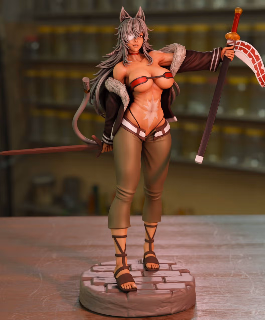 Ghislaine Statue | Mushoku Tensei Fan Art by Momoji3d SFW,NSFW 3d printed,3d printed statue,nsfw statue,Ghislaine statue,Mushoku Tensei statue