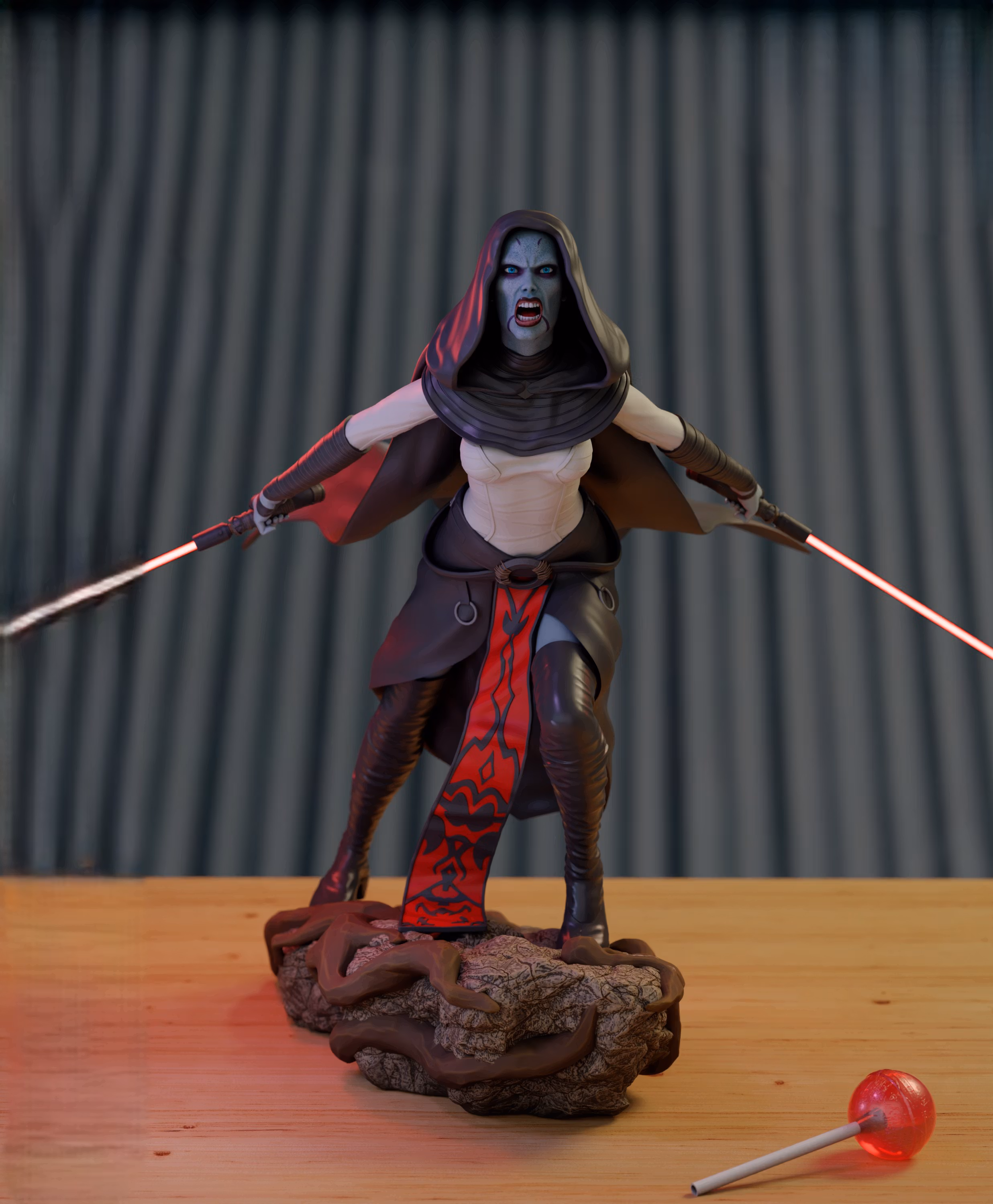 Asajj Ventress Statue | Star Wars Fan Art by TrickorTreat3D SFW 3d printed,3d printed statue,Asajj Ventress statue,Star Wars statue,3d printed figure