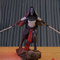 Asajj Ventress Statue | Star Wars Fan Art by TrickorTreat3D SFW 3d printed,3d printed statue,Asajj Ventress statue,Star Wars statue,3d printed figure