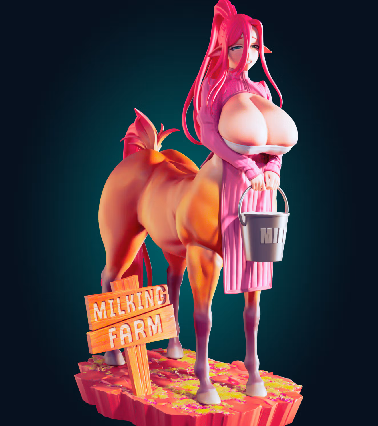 Figura Meamil Airag Centaur | Monster Musume Fanart autorstwa Officer Rhu SFW,NSFW,Futa 3d printed statue,3d printed,nsfw statue,futa statue,Meamil Airag Statue,Monster Musume Statue,futa figurines,futanari figurines,futanari statue,furry statue
