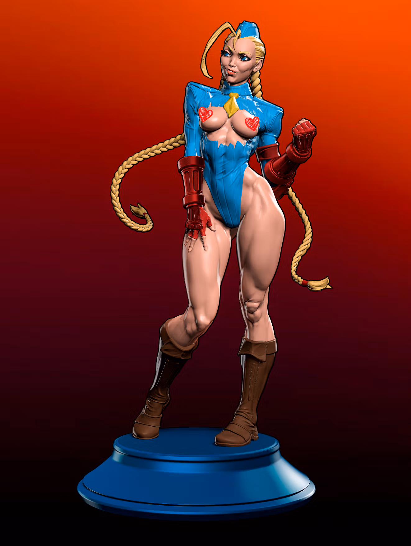Cammy Statue | Street Fighter Fanart von Yan-H SFW,NSFW 3d printed statue,3d printed,3d printed figure,nsfw statue,Cammy statue,Street Fighter statue