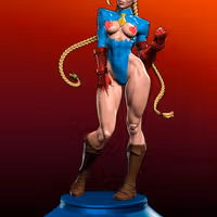 Estatua Cammy | Street Fighter Fan art por Yan-H SFW,NSFW 3d printed statue,3d printed,3d printed figure,nsfw statue,Cammy statue,Street Fighter statue