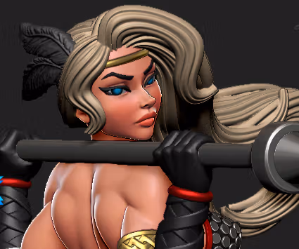 Amazon Statue | Dragon's Crown Fan Art by Digital Dark SFW,NSFW,Futa 3d printed statue,3d printed,nsfw statue,3d printed figure,Amazon Statue,Dragon's Crown Statue,futa statue,futa figurines,futanari figurines,futanari statue