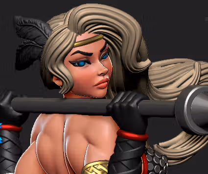 Amazon Statue | Dragon's Crown Fan Art by Digital Dark SFW,NSFW,Futa 3d printed statue,3d printed,nsfw statue,3d printed figure,Amazon Statue,Dragon's Crown Statue,futa statue,futa figurines,futanari figurines,futanari statue