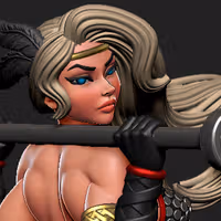 Amazon Statue | Dragon's Crown Fan Art by Digital Dark SFW,NSFW,Futa 3d printed statue,3d printed,nsfw statue,3d printed figure,Amazon Statue,Dragon's Crown Statue,futa statue,futa figurines,futanari figurines,futanari statue