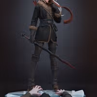 Figura Ciri | The Witcher Fanart autorstwa Bulkamancer SFW 3d printed statue,3d printed,Ciri Statue,3d printed figure,The Witcher Statue