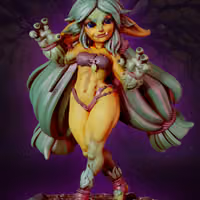 Bugbear Brutina Miniature | DnD Fan Art by Gaz Minis SFW,NSFW 3d printed,miniature,dnd miniature,Bugbear Brutina,3d printed miniature,nsfw miniature