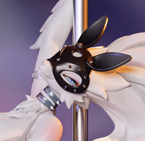 Reshiram Pole Dance Furry Statue | Pokemon Fan Art by Onagaba SFW,NSFW 3d printed statue,3d printed,3d printed figure,Reshiram Statue,Pokémon Statue,nsfw statue,furry statue