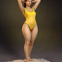 The Girl Swimsuit Statue | Ipanema Fanart von TorridaMinis SFW,NSFW 3d printed,3d printed statue,nsfw statue,3d printed figure,The Girl Swimsuit Statue,Ipanema Statue