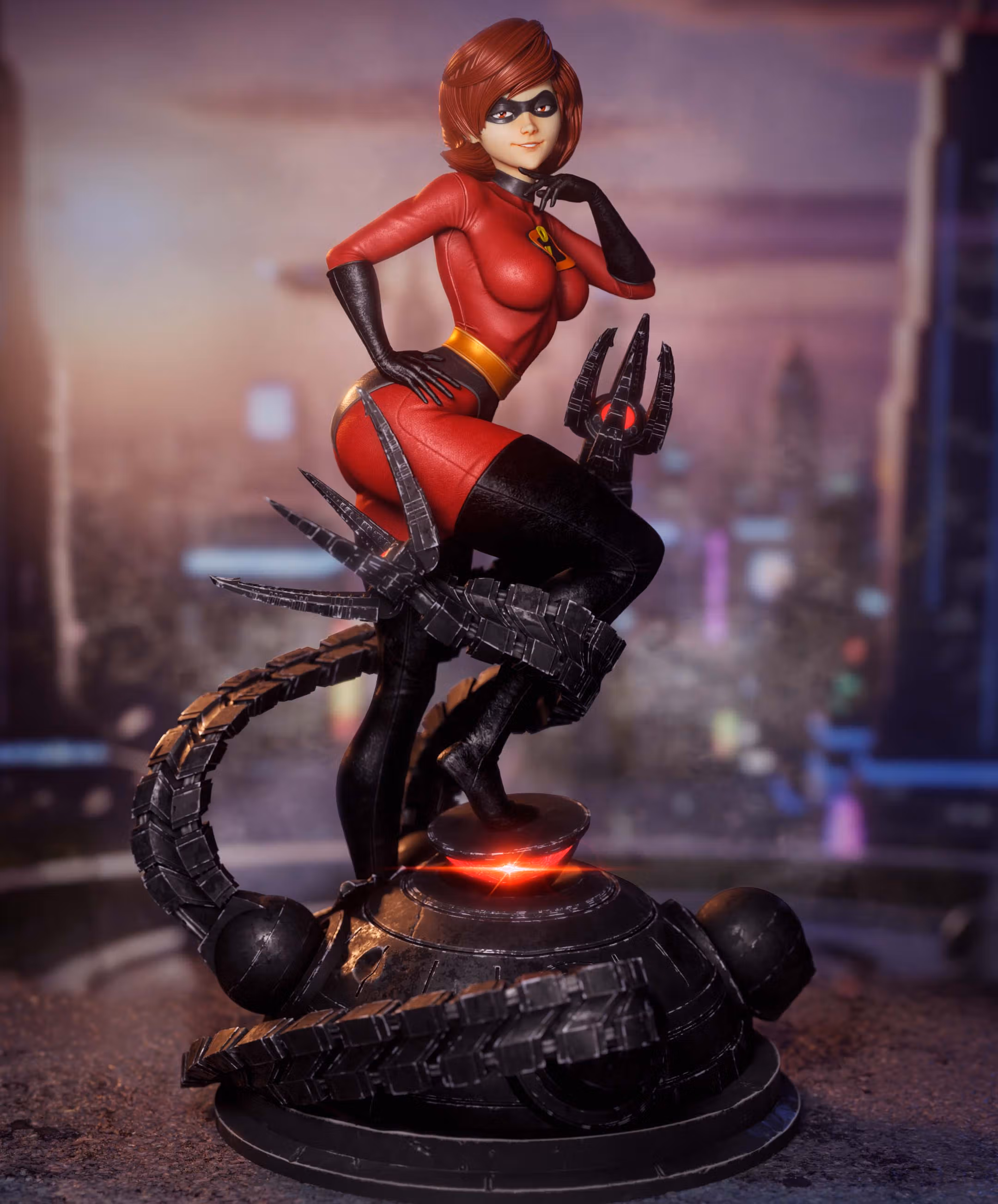 Statue Elastigirl | The Incredibles Fan art par 3Dmoonn SFW,NSFW 3d printed,3d printed statue,The Incredibles Statue,Elastigirl statue,3d printed figure,nsfw statue