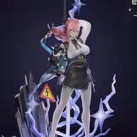 Statua Tsukishiro Yanagi | Zenless Zone Zero Fan art di Marlos Mastepiece SFW 3d printed statue,Zenless Zone Zero statue,3d printed,Tsukishiro Yanagi Statue,3d printed figure
