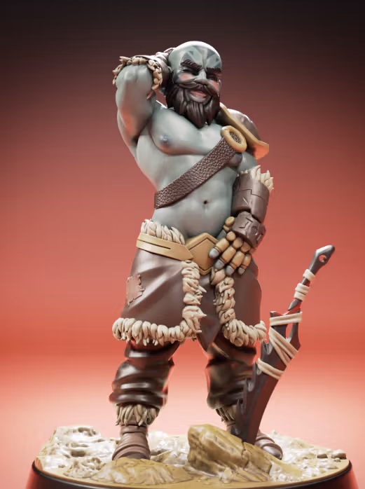 Bashful Daddy Groggers Miniature | DnD Fan Art by Jigglystix SFW 3d printed,miniature,dnd miniature,Bashful Daddy Groggers,3d printed miniature