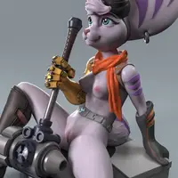 Rivet Statue | Ratchet And Clank Fanart von Anyonensfw SFW,NSFW,Futa 3d printed statue,3d printed,nsfw statue,3d printed figure,furry statue,Rivet Statue,Ratchet And Clank statue ,futanari figurines,futanari statue,futa statue,futa figurines