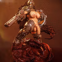 DOOM Girl Statue | DOOM Fan Art by Gatsu SFW,NSFW,Futa 3d printed statue,3d printed,nsfw statue,futa statue,DOOM Girl Statue,DOOM Statue,futa figurines,futanari figurines,futanari statue