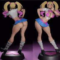 Gyaru Girl Statue | Original Fanart von Digital Dark SFW,NSFW,Futa 3d printed statue,3d printed,nsfw statue,futa statue,futa figurines,futanari figurines,futanari statue,3d printed figure,Gyaru Girl Statue ,original statue