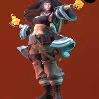 Oze Maki Statue | Fire Force Fan Art by E.S Monster SFW,NSFW 3d printed statue,3d printed,nsfw statue,3d printed figure,Oze Maki Statue,Fire Force statue